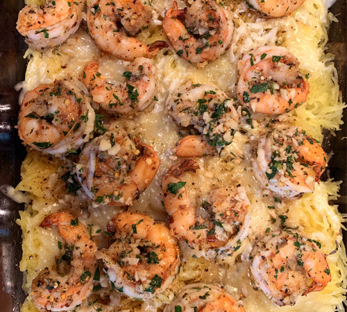 #TasteZen Spaghetti Squash and Shrimp
