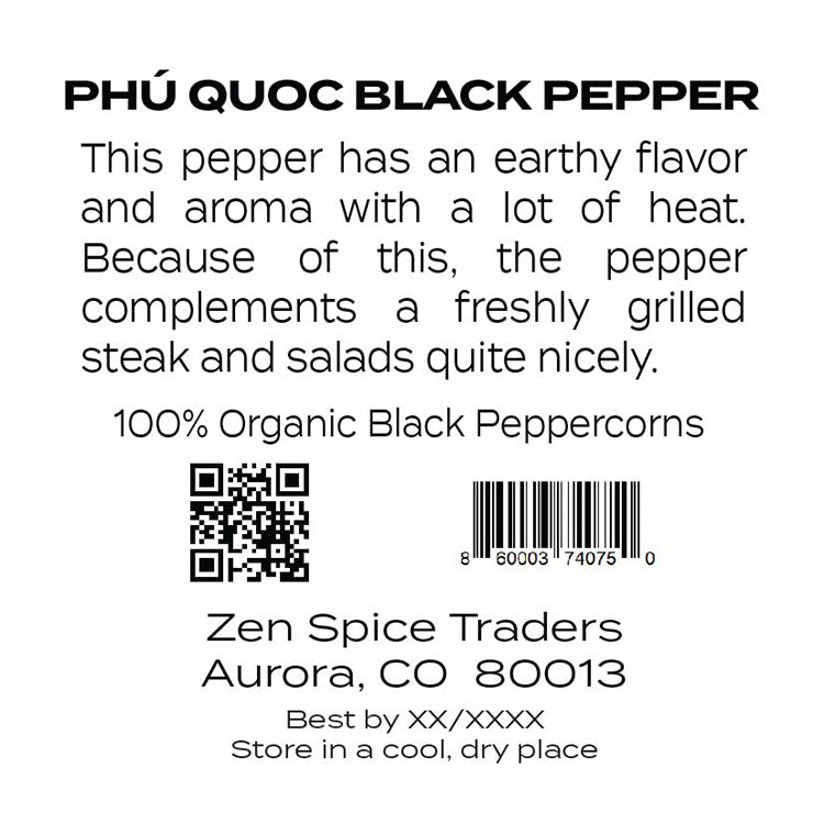 Organic Phú Quốc Black Peppercorns - Vietnam
